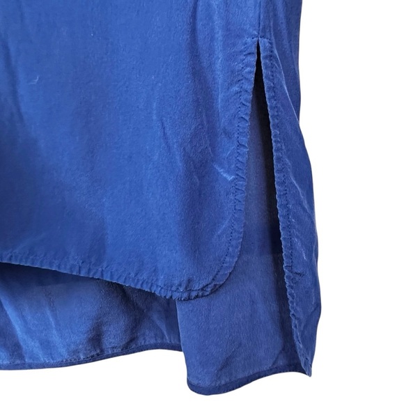 Vince 100% Silk Long Sleeve Blue Blouse | Size S - Picture 5 of 10